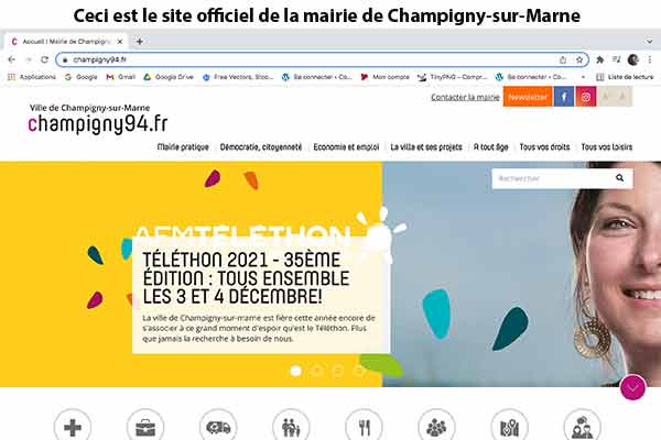 Site web de la mairie Champigny-sur-Marne