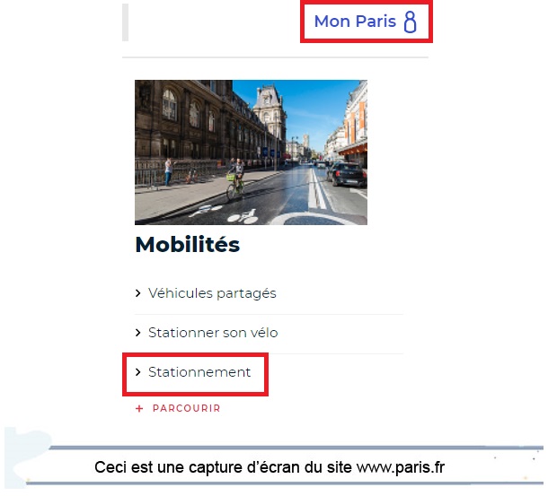 Obtenir une carte de stationnement à Paris