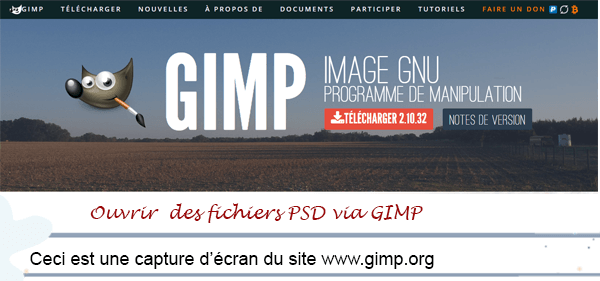 Lire, éditer et convertir vos fichier PSD sur GIMP.