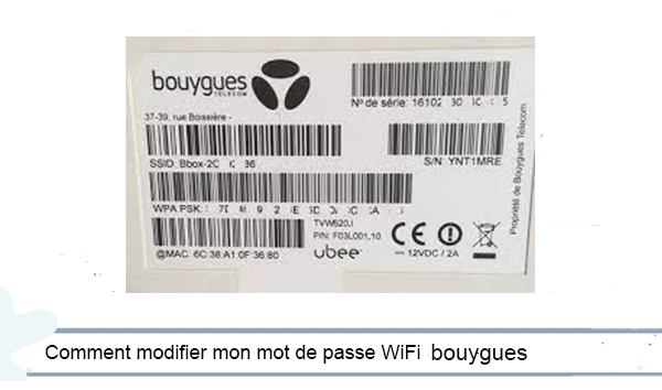 Changer le mot de passe WiFi Bbox Bouygues