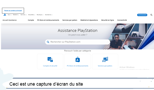 Joindre le service client PlayStation Network sur internet
