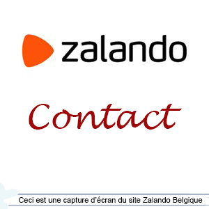 Fiche de contact de Zalando en Belgique.