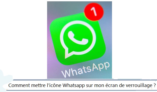 Comment ajouter l'icône Whatsapp sur l'écran de verrouillage de mon téléphone ?