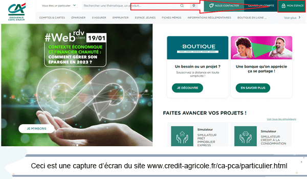 Comment accéder à mon compte Crédit Agricole Provence Côte d’Azur (CA PCA) en ligne ?