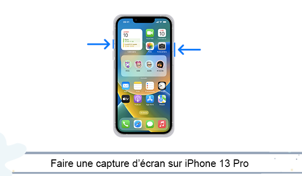 Imprimer l'écran d'un iPhone 13 Pro
