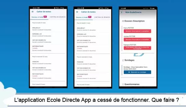 L'application Ecole Directe App 