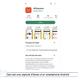Télécharger l'application AliExpress sur un smartphone Android