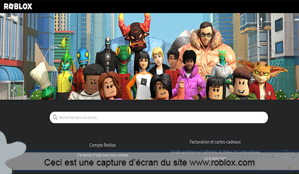 Contacter le support Roblox France en ligne