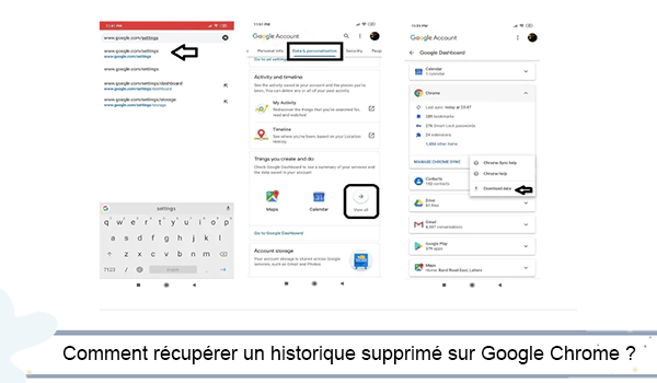 Comment récupérer un historique effacé sur Google Chrome