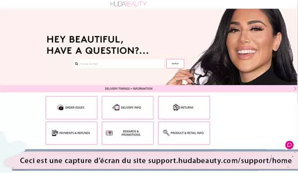 Joindre Huda Beauty Company en France 