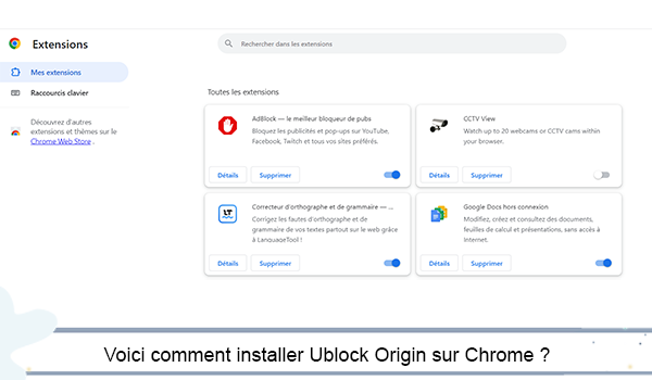 Installer Ublock Origin gratuit sur Google Chrome