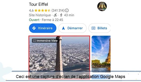 Utiliser immersive view Google Maps
