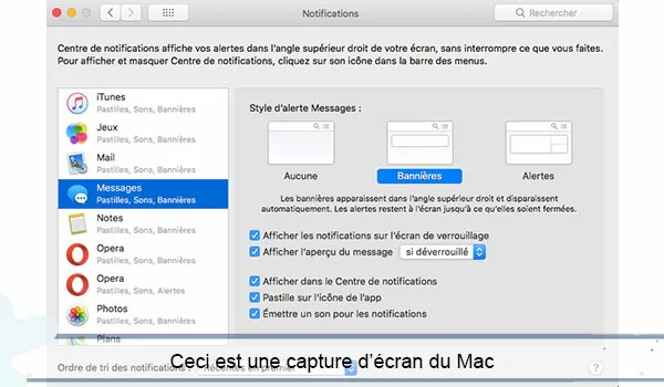 Comment désactiver les alertes iMessage sur Mac ? 