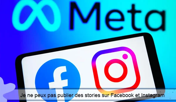 Bug partage Story Instagram et et Facebook aujourd'hui